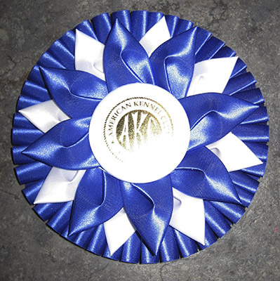 Rosette style #12- one row of pleats, topped with 2 rows of petals, 6