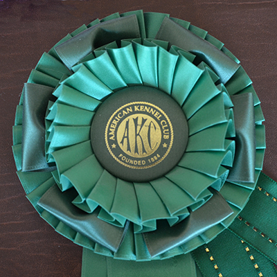 Rosette style #7- two rows pleats, w/ petals in between, 5 1/2